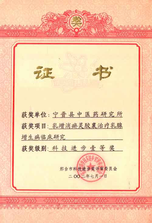 科技进步一等奖