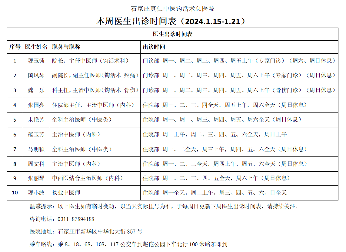 出诊时间表（2024.1.15-1.21).png